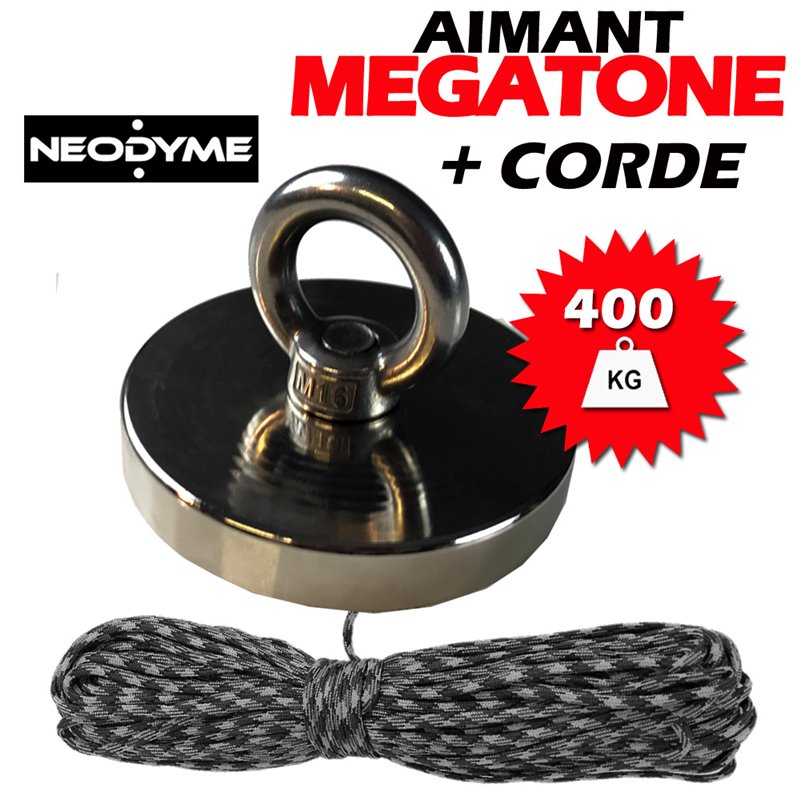 200/300 / Double Side Néodyme 500Kg Métal Aimant Détecteur Kit de Pêche +  20M Corde Wenaxibe022